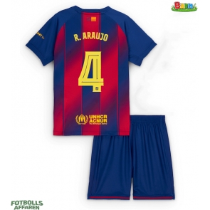 Barcelona Ronald Araujo #4 Hemmaställ Barn 2025-26 Kortärmad (+ Korta byxor)